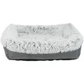 Weiteres Produktbild Rechteckiges Bett HARVEY, Langhaarplüsch/Wildleder, grau 60 x 50 cm