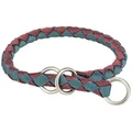 CAVO Rundhalsband halbgeschnallt, Sangria/Petroleum L-XL: 52-60 cm / 18 mm