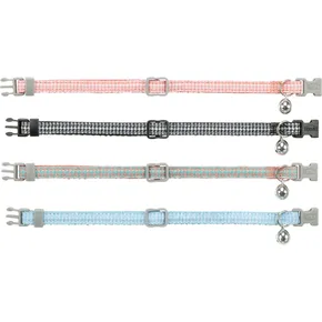 Katzenhalsband, kariertes Muster, 20–30 cm/10 mm, verschiedene Farben