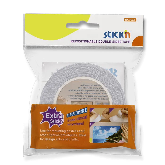 Hauptbild des Produkts Oboustranná lepicí páska Hopax Stick’n Re-Stick Tape 12 mm x 12 m