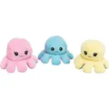 Doppelseitiger Plüsch-Oktopus mit Sound, 19 cm
