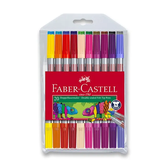 Hauptbild des Produkts Oboustranné Dětské fixy Faber-Castell - 20 barev