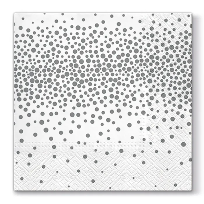 Hauptbild des Produkts Obrousky PAW L 33x33cm 3 vrst. Confetti - Silver [20 ks]