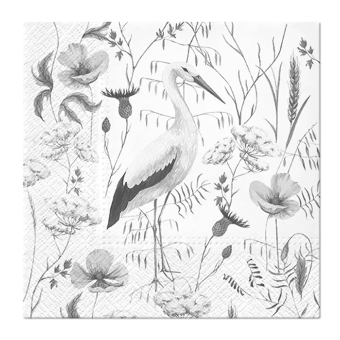 Hauptbild des Produkts Obrúsky PAW L 33x33cm Stork in Grassland