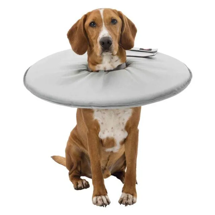 Hauptbild des Produkts Ochranný měkký límec "disk", L-XL: 53-56 cm/27 cm, polyester/pěna, šedá