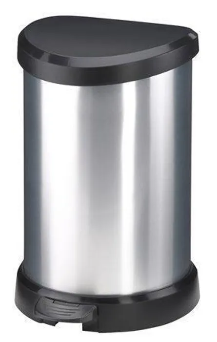 Hauptbild des Produkts Odpadkový koš, pedálový, plastový, 20 l, CURVER, černo/stříbrný