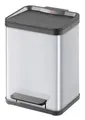 Odpadkový koš pro tříděný odpad, kovový, 2x11 litrů, VEPA BINS, šedý