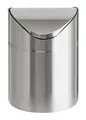 Abfalleimer, mit Klappdeckel, Tischgerät, 1,5 l, Edelstahl, VEPA BINS, grau