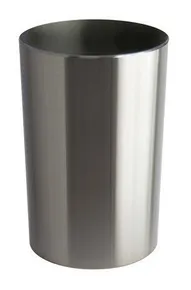 Abfalleimer, silber, Metall, Klappdeckel, 75l, VEPA BINS