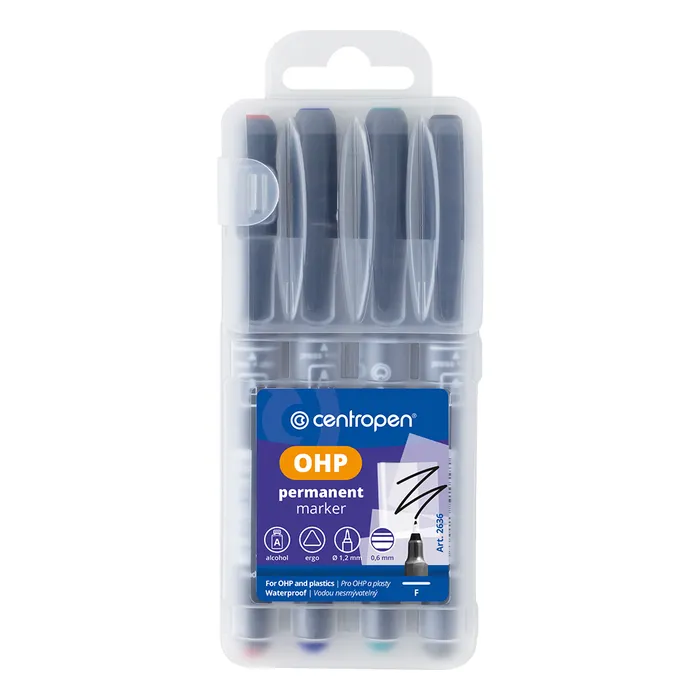 Hauptbild des Produkts OHP permanentní popisovač 0,6 mm Centropen 2636 F sada 4 barev