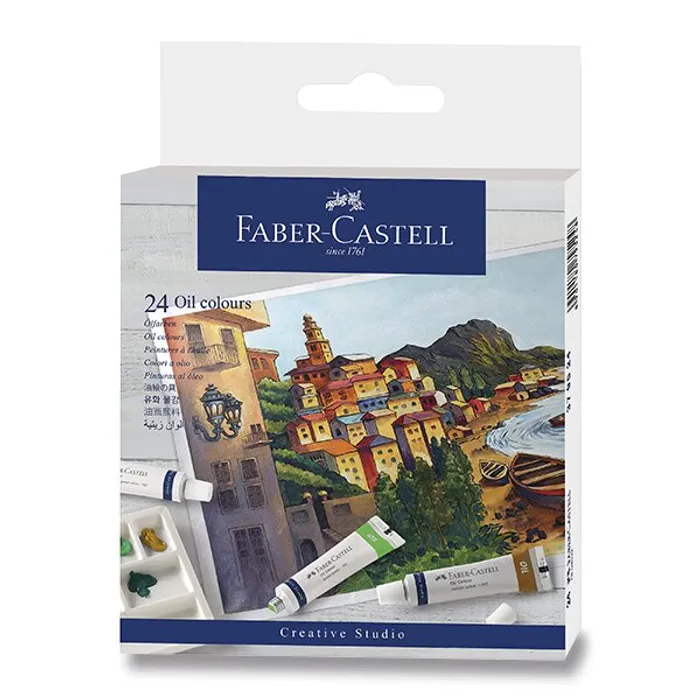 Hauptbild des Produkts Olejové barvy Faber-Castell 24 barev, tuba 9 ml