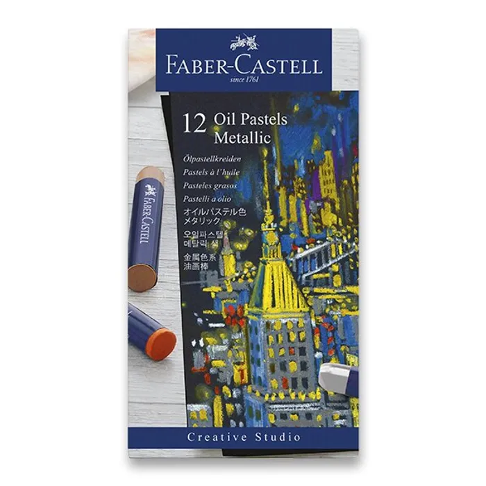 Hauptbild des Produkts Olejové pastely Faber-Castell Metallic 12 barev 127014