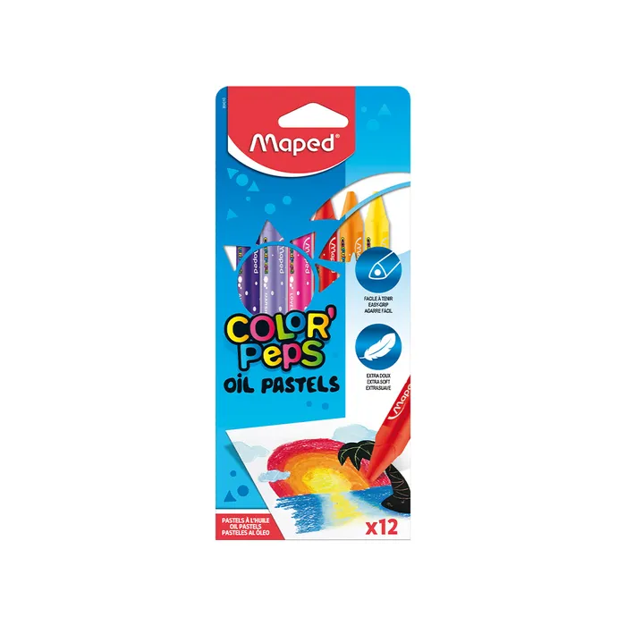 Hauptbild des Produkts Olejové pastely Maped Color’Peps Oil Pastels, 12 barev
