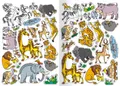 Malbuch - A4 - mit Aufklebern - Tiere aus Afrika