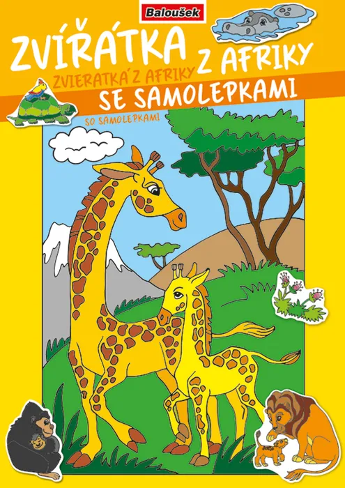 Hauptbild des Produkts Omalovánka - A4 - se samolepkami - Zvířátka z Afriky