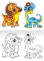 Weiteres Produktbild Malvorlage - A5 - Dino
