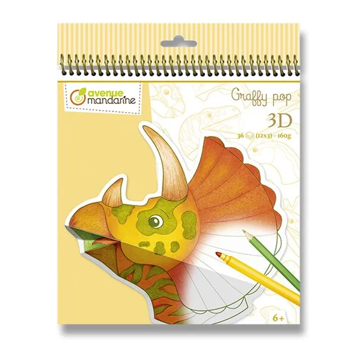 Hauptbild des Produkts Omalovánky Avenue Mandarine Graffy Pop Mandala 3D Dinosaurus