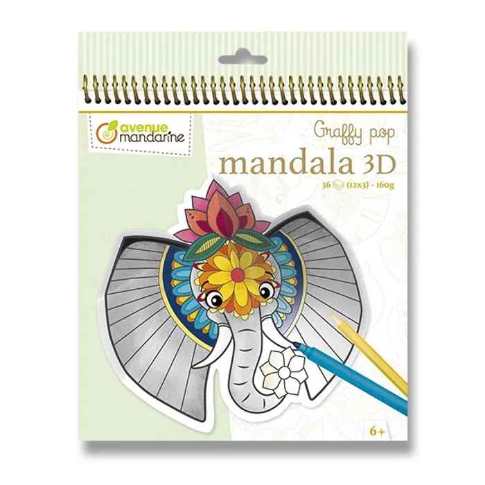 Hauptbild des Produkts Omalovánky Avenue Mandarine Graffy Pop Mandala 3D Zvířátka savany
