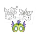 Weiteres Produktbild Malvorlagen Avenue Mandarine Graffy Pop Mask Märchentiere