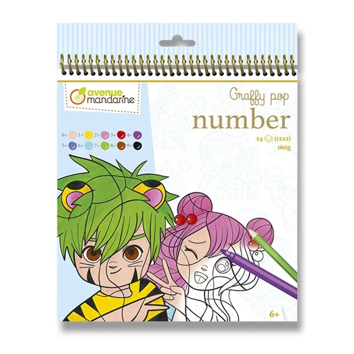 Hauptbild des Produkts Omalovánky Avenue Mandarine Graffy Pop Number Manga