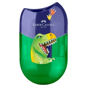 Ořezávátko Faber-Castell Dinosaurus 2 otvory, s odpadní nádobkou