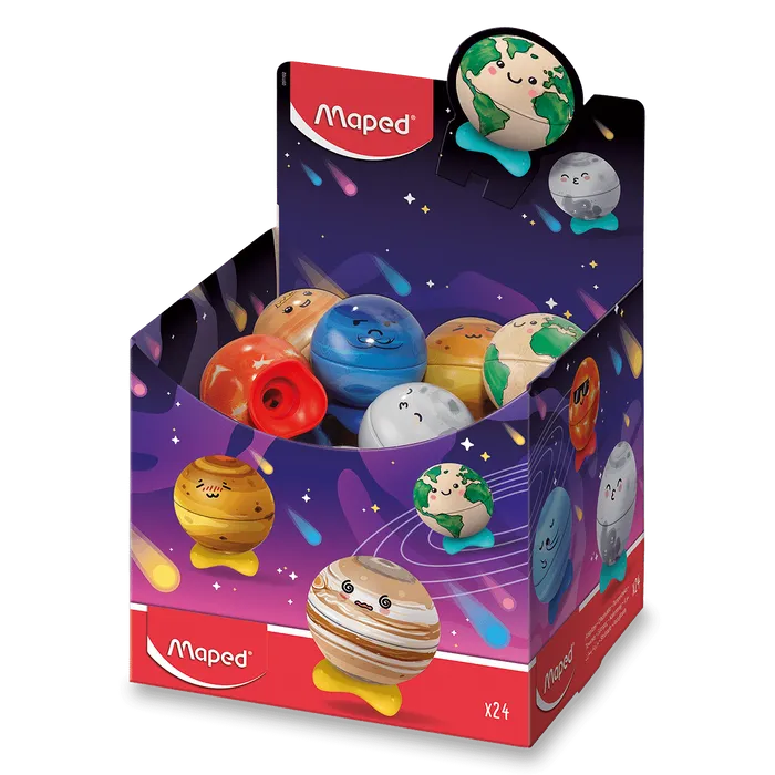 Hauptbild des Produkts Ořezávátko Maped Planet - 1 otvor, mix motivů, 1 ks
