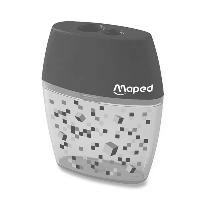 Hauptbild des Produkts Ořezávátko Maped Shaker Pixel Party - s odpadní nádobkou stojánek, 20 ks, 2 otvory
