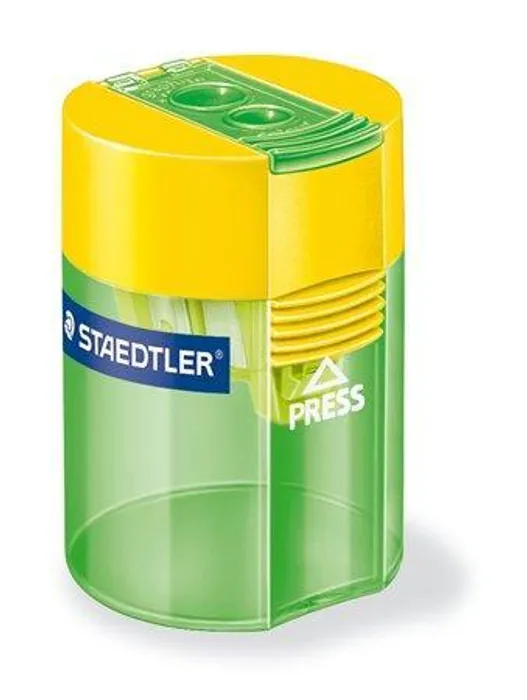 Hauptbild des Produkts Ořezávátko, na 2 tužky, se zásobníkem na odpad, různé barvy, STAEDTLER