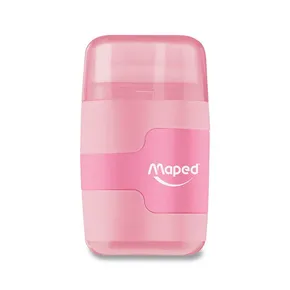 Bleistiftspitzer mit Gummi Maped Connect Pastel 2 Löcher, Farbmix