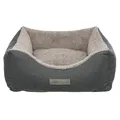 Weiteres Produktbild Orthopädisches Bett BENDSON mit Rand, 115 x 105 cm, dunkelgrau/hellgrau - SALE