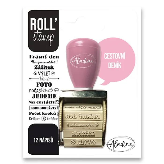 Hauptbild des Produkts Otočné razítko s nápisy Aladine ROLL Stamp Cestovní deník
