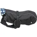 ROUEN 2in1 Outdoorjacke, Bulldoggenschnitt, schwarz/blau S:34cm, Brustumfang:40-66cm, Halsumfang:42-48cm