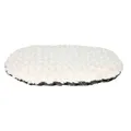 Ovales Kissen Kaline, Creme/Grau 70 x 47 cm