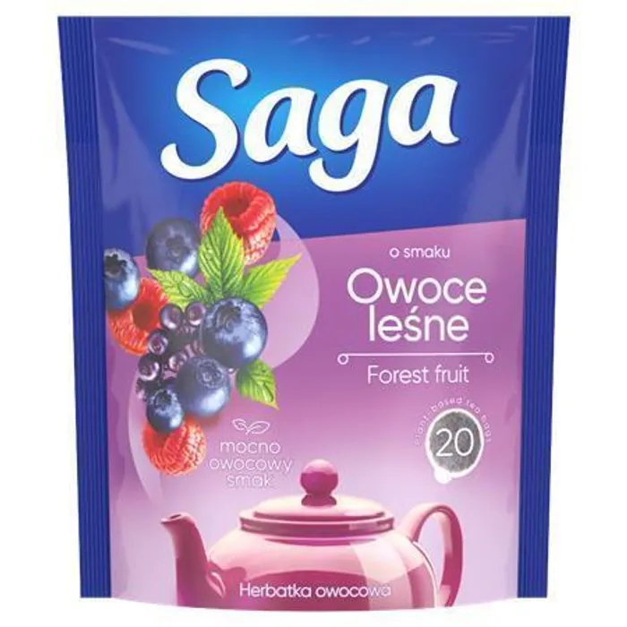 Hauptbild des Produkts Ovocný čaj, lesní ovoce, šípek, 20x1,7 g, SAGA