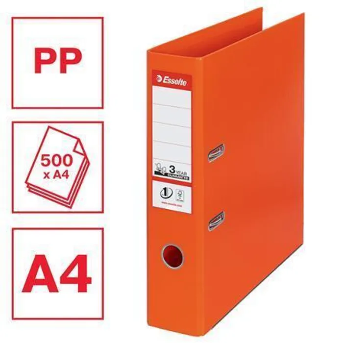 Hauptbild des Produkts Pákový pořadač "Standard", ochranné spodní kování, oranžová, 75 mm, A4, PP, ESSELTE
