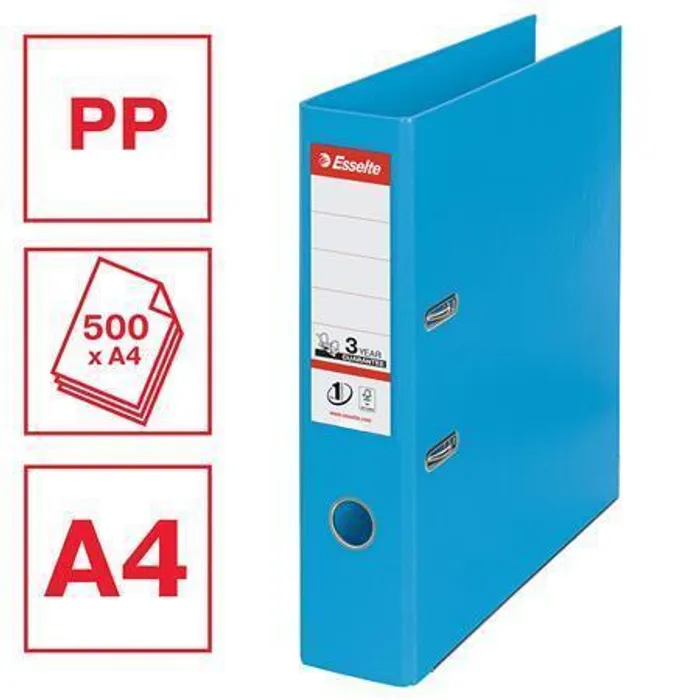 Hauptbild des Produkts Pákový pořadač "Standard", ochranné spodní kování, světlemodrá, 75 mm, A4, PP, ESSELTE