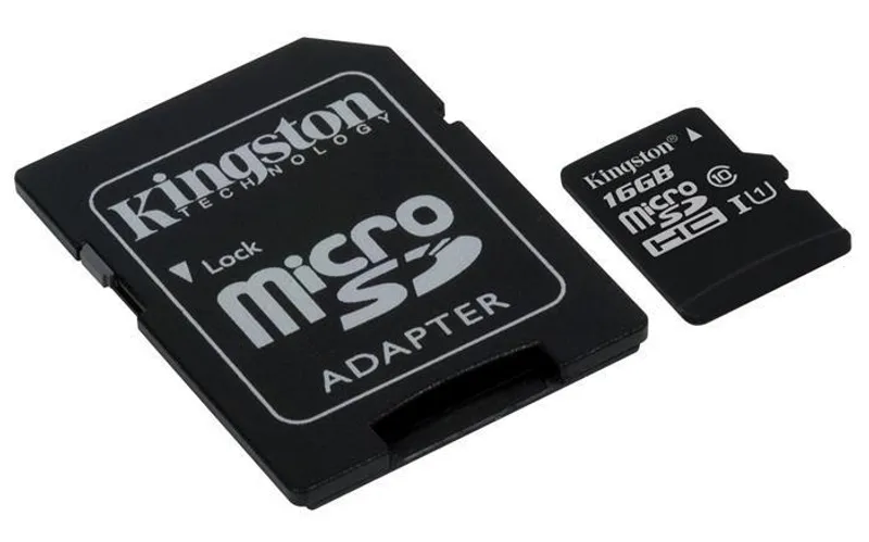 Hauptbild des Produkts Paměťová karta Micro SD, 16GB, Class 10, s adaptérem, KINGSTON