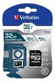 Speicherkarte, microSDHC, 32GB, Class 10 UHS I, mit Adapter, VERBATIM "PRO"