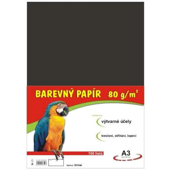 Hauptbild des Produkts papír pro výtvarnou výchovu A3/100/80g černý