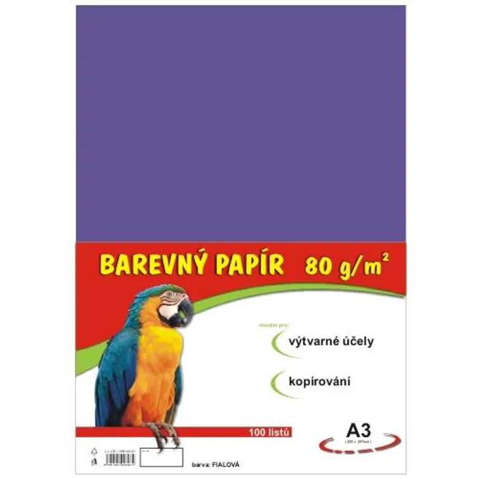 Hauptbild des Produkts papír pro výtvarnou výchovu A3/100/80g fialový