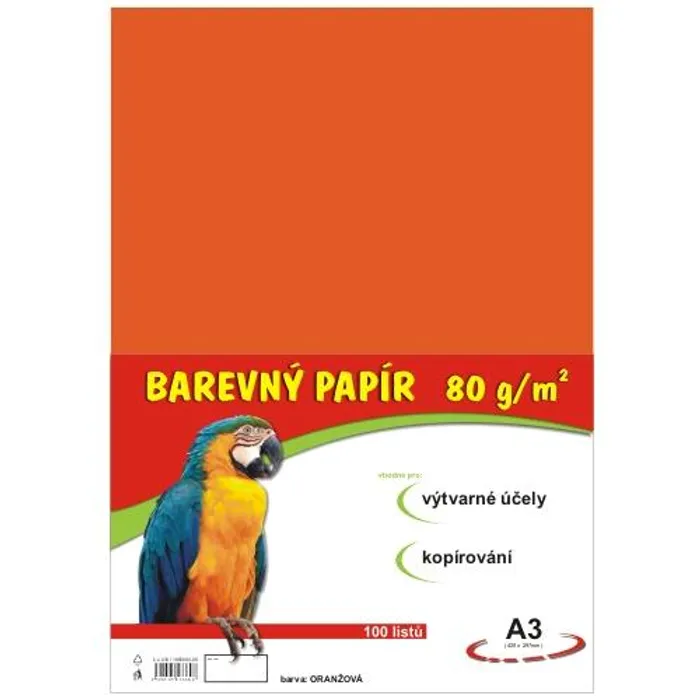 Hauptbild des Produkts papír pro výtvarnou výchovu A3/100/80g oranžový