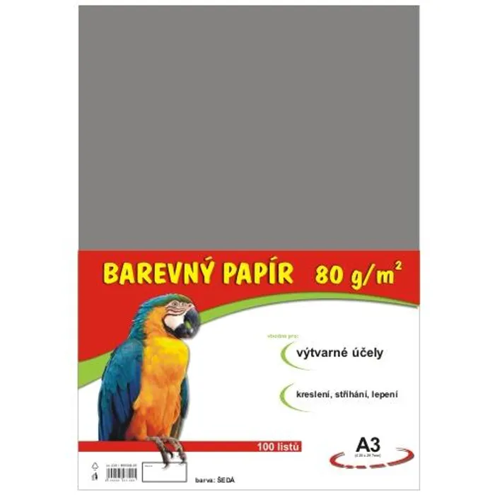Hauptbild des Produkts papír pro výtvarnou výchovu A3/100/80g šedý