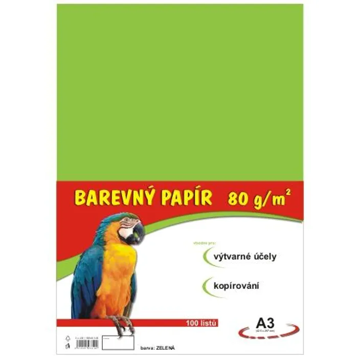 Hauptbild des Produkts papír pro výtvarnou výchovu A3/100/80g světle zelený