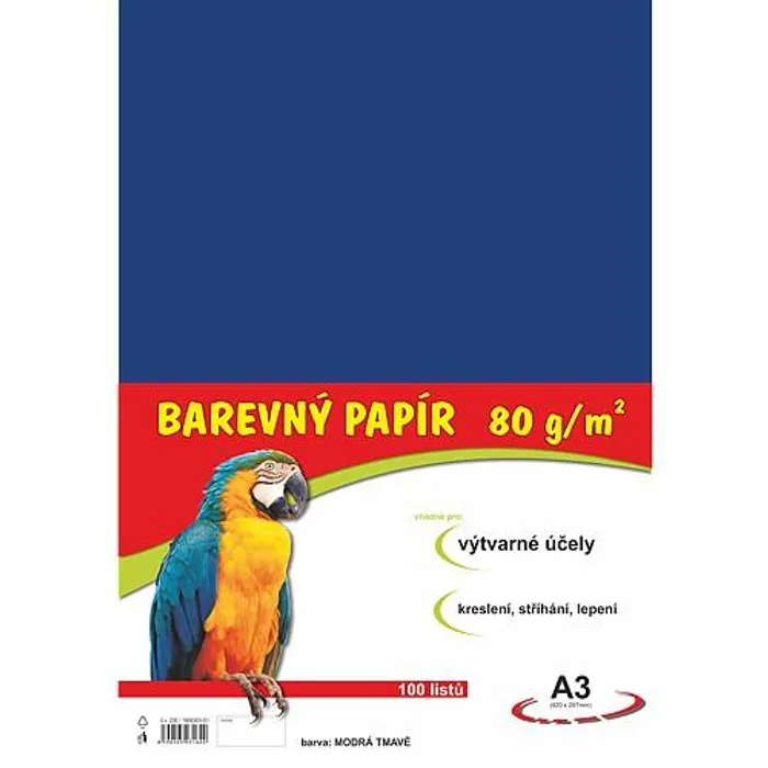 Hauptbild des Produkts papír pro výtvarnou výchovu A3/100/80g tmavě modrý