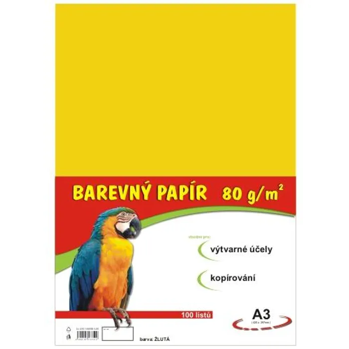 Hauptbild des Produkts papír pro výtvarnou výchovu A3/100/80g žlutý