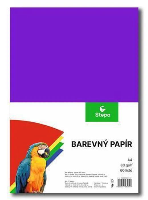 Hauptbild des Produkts Papír pro výtvarnou výchovu A4/60/80g mix 12 barev