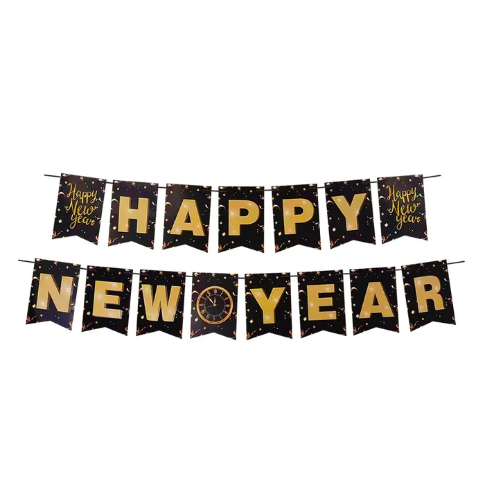 Hauptbild des Produkts Papírová girlanda sada "HAPPY NEW YEAR" 16 x 20 cm písmena + 5m provázek [1 sada]