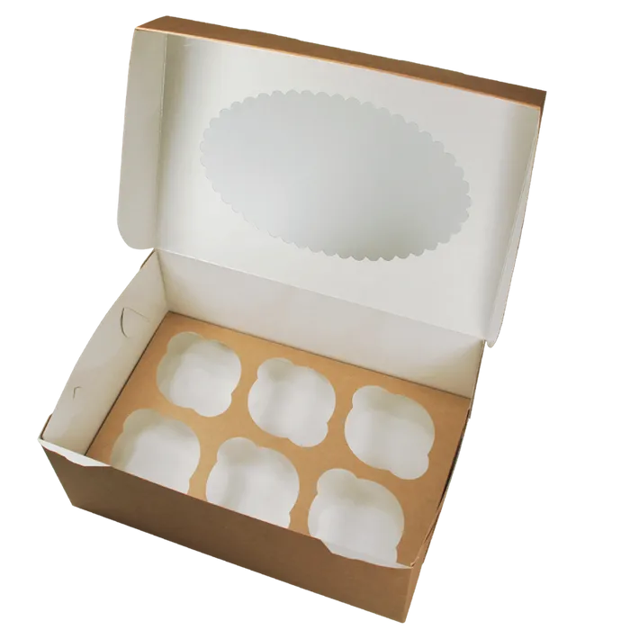 Hauptbild des Produkts Papírová krabička EKO na muffiny 250x170x100 mm hnědá s okénkem [25 ks]