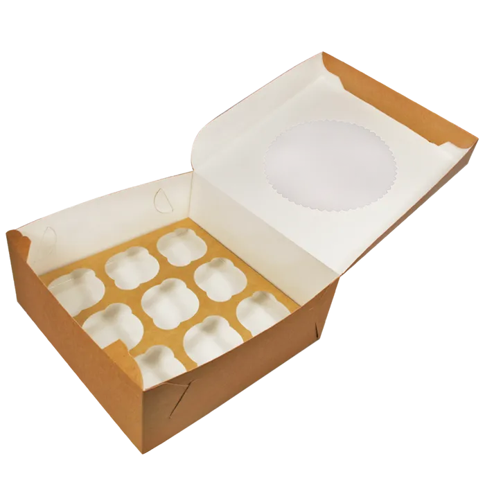 Hauptbild des Produkts Papírová krabička EKO na muffiny 250x250x100 mm hnědá s okénkem [25 ks]