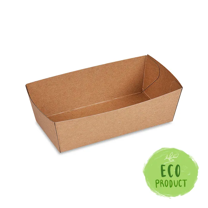 Hauptbild des Produkts Papírová miska hnědá 13,5 x 7 x 4,5 cm (300 ml), nepromastitelná [250 ks]
